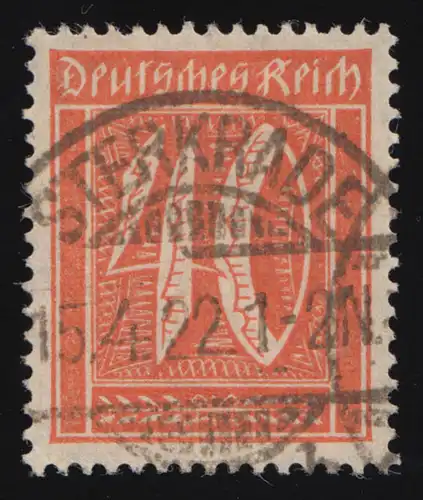 163 Freimarke Ziffer 40 Pf Wz 1 gestempelt O