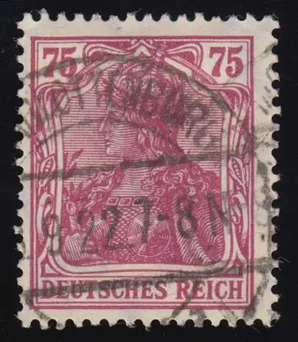 197a Germania 75 Pf gestempelt O geprüft