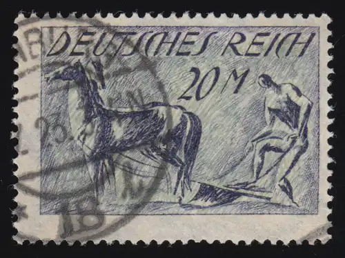 196 Freimarke Pflüger 20 M Wz 2 gestempelt O