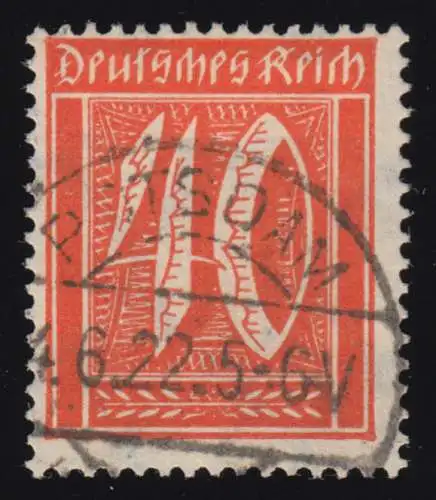 182 Freimarke Ziffer 40 Pf Wz 2 gestempelt O geprüft