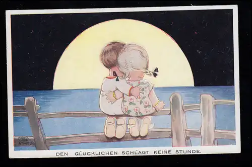 Kinder-AK Mabell Lucie Attwell Den Glücklichen schlägt keine Stunde, ungebraucht