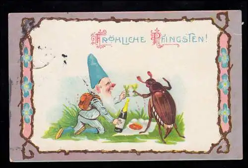 Caricature-AK Nain et Maikoccier fêtent la Pentecôte, OSNABRET 25.5.1912