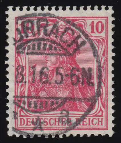 86 IId Germania 10 Pf. Deutsches Reich Kriegsdruck, O geprüft