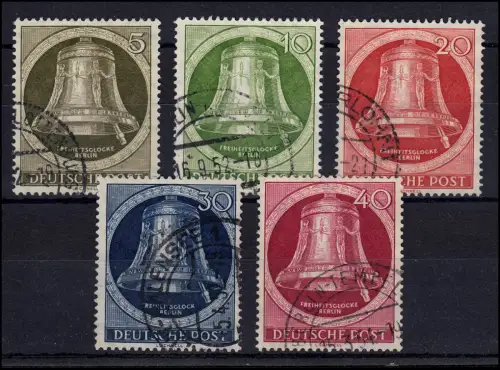 82-86 Glocke/Klöppel rechts - kompletter Satz zeitgerecht gestempelt O
