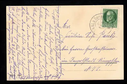 Enfants-AK garçon regarde en trappe avec branche violette, SAAL a. DONU 20.2.1917