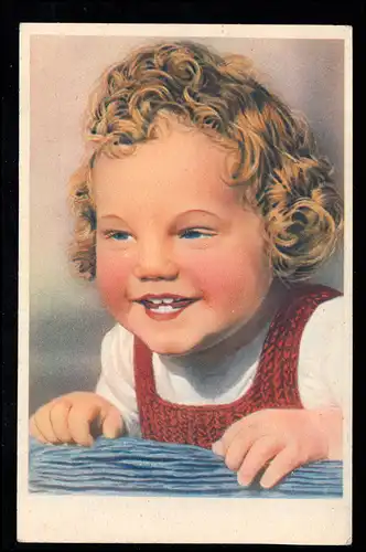 Autriche Enfants-AK Fille souriante avec cheveux bouclés, ST. VEIT 2.2.48