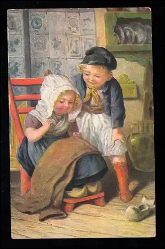 Enfants-AK fille cousue pantalon déchiré du garçon, marqué