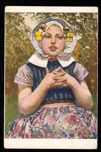 Enfants-AK Prof. Hans von Bartels: Jung-Holland - Fille en costume hollandais
