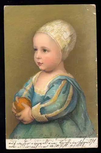 Enfants-AK Van Dyck: Fils de Charles Ier d'Angleterre avec balle, MUNICH 7.9.1906