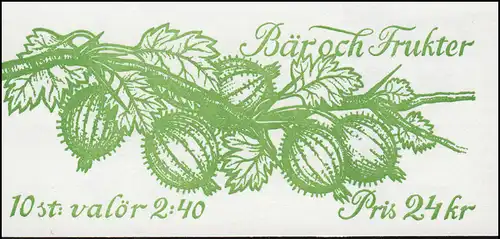 Markenheftchen 180 Beeren und Früchte, **