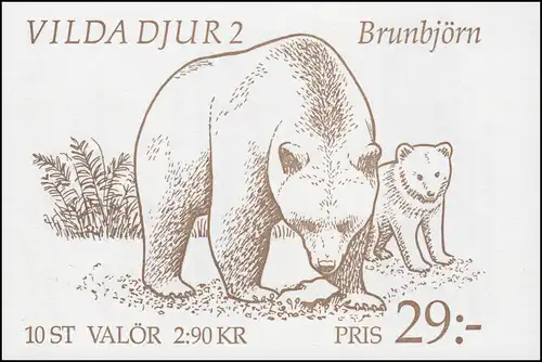 Markenheftchen 178 Wildtiere: Braunbär, **