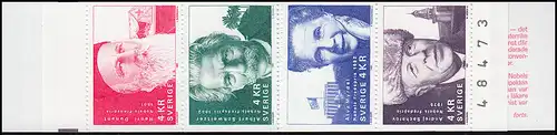 Carnets de marques 166 Prix Nobel de la paix, avec numéro de feuille (BZN) **