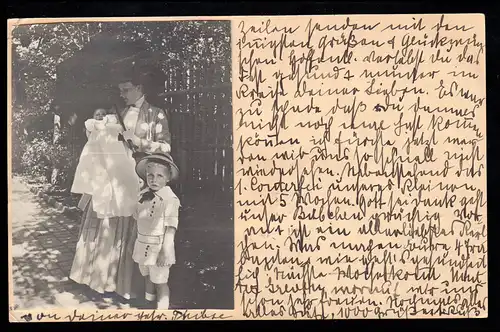 Carte postale P 87I/02 Luitpold - Photocollée: bonheur familial, MUNICH 20.12.1912