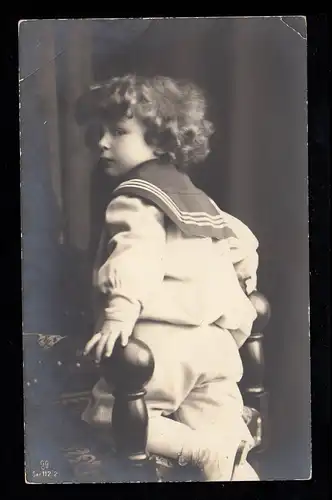 Enfants AK garçon en costume de marin, AAK photo, marqué