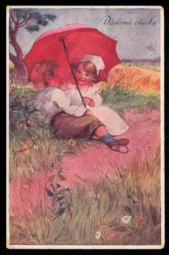 Enfants-AK Karla Nejedleho: votre premier rendez-vous sur la route de terrain, SVIJANY-PODOL 1913
