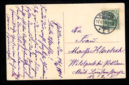 Enfants-AK Anniversaire: Fille en maillot de marin, POTSDAM 17.6.1910