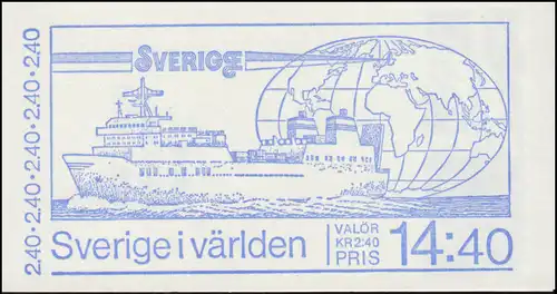 Carnet de marques 84 Suède dans le monde - Technique, Art, Sport, FN 1 **