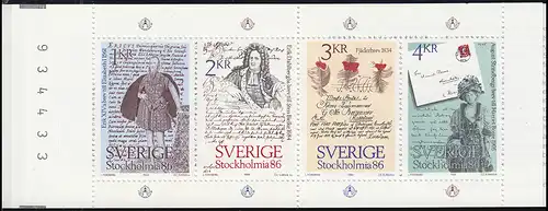 Cahiers de la marque 100 Exposition STOCKHOLMIA'86 Édition 1984, avec BZN **