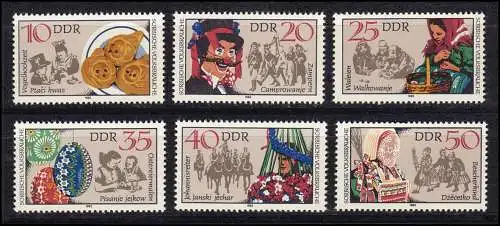 2716-2721 Sorbes - Pratiques sorbiennes 1982, 18 ZD + 6 Ezm, set frais de port **