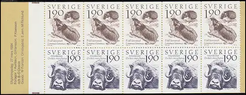 Carnet de marque 97 Faune et flore du monde des montagnes suédoises, avec poutres de comptage **