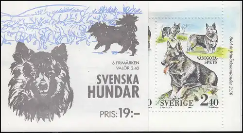 Carnet de marque 144 races de chiens suédois chiens chiens, avec BZN **