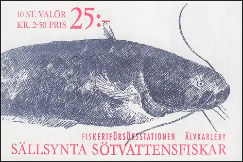 Markenheftchen 157 Natur: Süsswasserfische, **