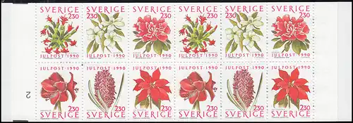 Markenheftchen 156 Weihnachten: Blumen, mit FN 2 **