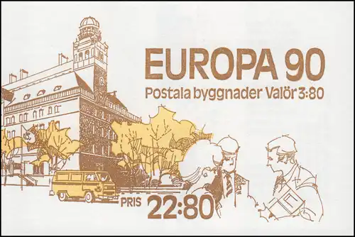 Markenheftchen 148 Europa / CEPT - Postalische Einrichtungen, mit FN 2 **