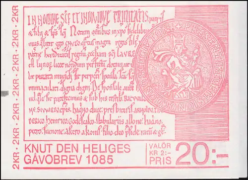 Carnet de marque 106 Roi Knut IV avec poutres de comptage et numéro de feuille (BZN) **