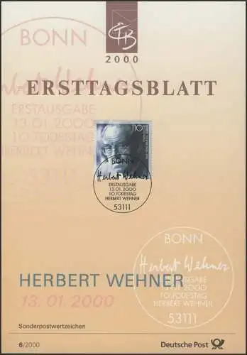 ETB 06/2000 Herbert Wehner, Politiker