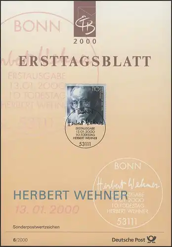 ETB 06/2000 Herbert Wehner, homme politique