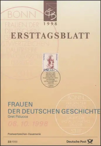 ETB 33/1998 Femmes: Gret Palucca, danseuse