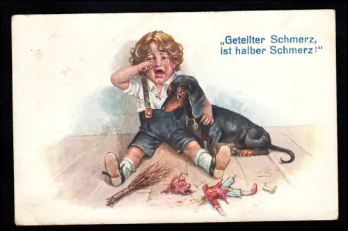 AK pour enfants: La douleur partagée est moitié douleur - la poupée cassée, étiquetée