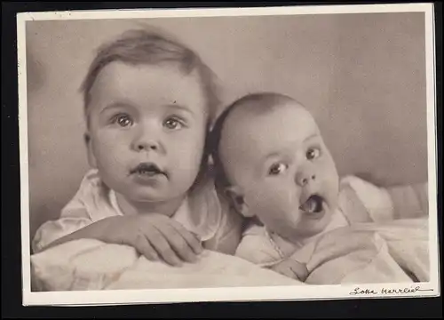 Lotte enfant-AK Superbe Photo-AK: Attention aux frères et sœurs, LEMFÖRDE 29.10.64