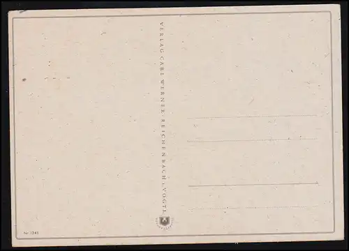 AK pour enfants: Bonne fille avec poupée, maison d'édition Werner Reichenbach, inutilisé