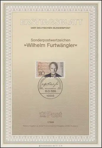 ETB 01/1986 Wilhelm Furtwängler, Komponist