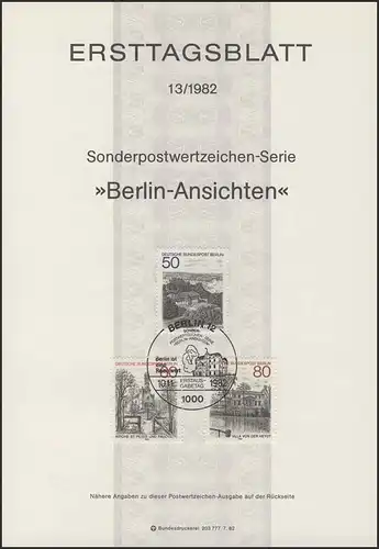 ETB 13/1982 Vues de Berlin, Villa Borsig, v. d. Heydt