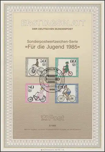 ETB 05/1985 Jeunesse, bicyclettes et vélos