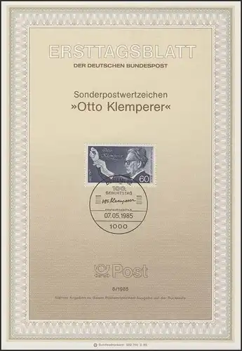ETB 06/1985 Otto Klemperer, Dirigent