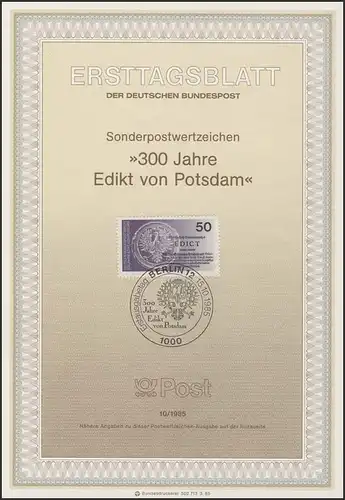 ETB 10/1985 Edit de Potsdam
