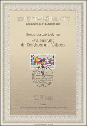 ETB 05/1986 Europatag, Flaggen