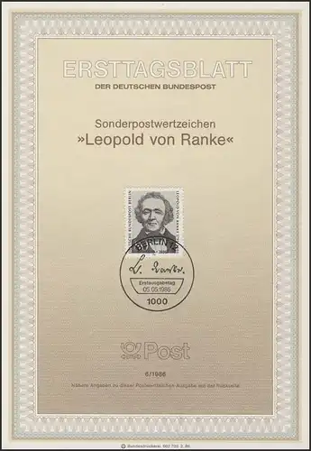 ETB 06/1986 Leopold von Ranke, Historiker