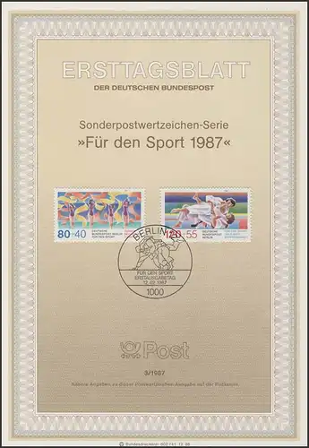 ETB 03/1987 Sport, Festival de gymnastique, Judo