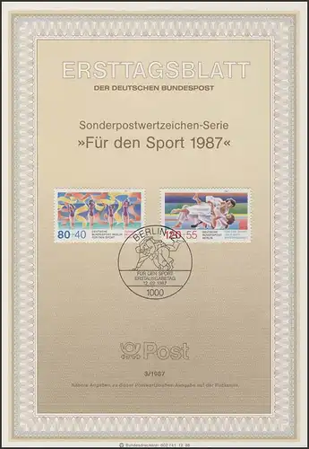 ETB 03/1987 Sport, Turnfest, Gymnastik, Judo