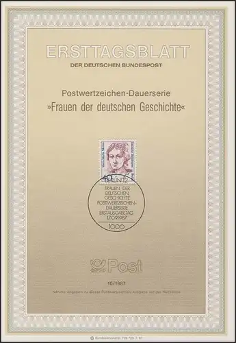 ETB 10/1987 Frauen, Maria Sibylla Merian, Malerin