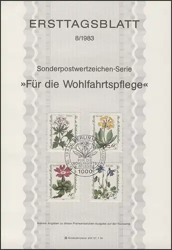 ETB 08/1983 Wofa, Fleurs alpines