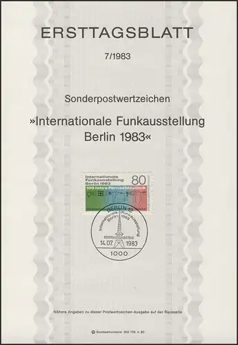 ETB 07/1983 Funkausstellung IFA, Bildübertragunssystem