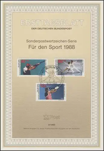 ETB 03/1988 Sports, Olympia, tir au pigeon, patinage artistique, marteaux