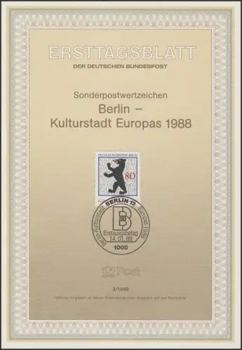 ETB 02/1988 Berlin - Kulturhauptstadt Europas