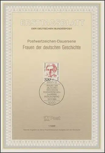 ETB 01/1989 Frauen, Alice Salomon, Sozialpädagogin